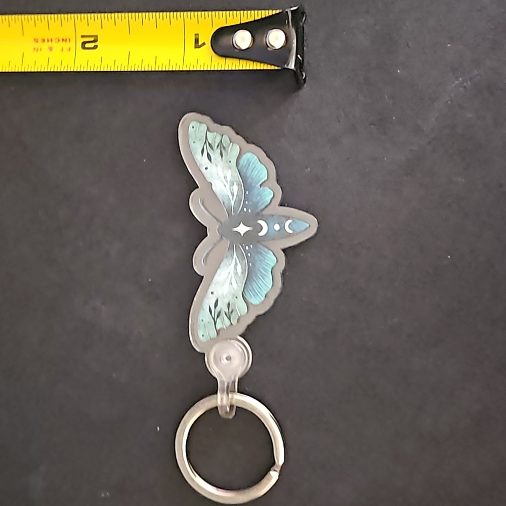 🍭 Blue Moth Keychain - Picture 3 of 5